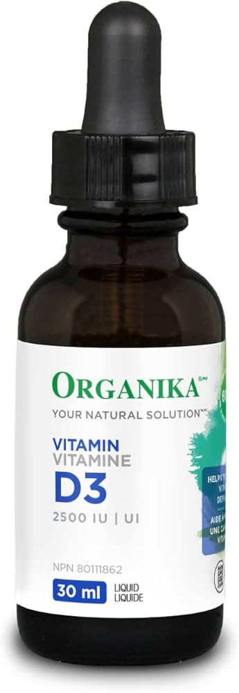 Organika Vitamin D3 Liquid 2500IU- Olive Oil Base, Immune System Support- 30ml | Amazon (CA)