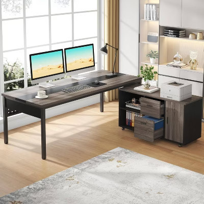 LITTLE TREE Executive Desk Gray | Target