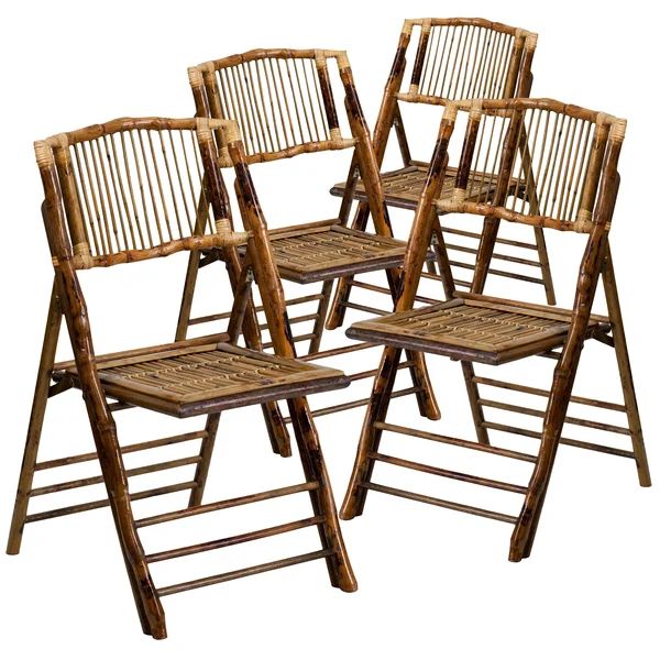 American Champion Bamboo Wood Folding Chair - Event Folding Chair - Commercial Folding Chair | Wayfair North America