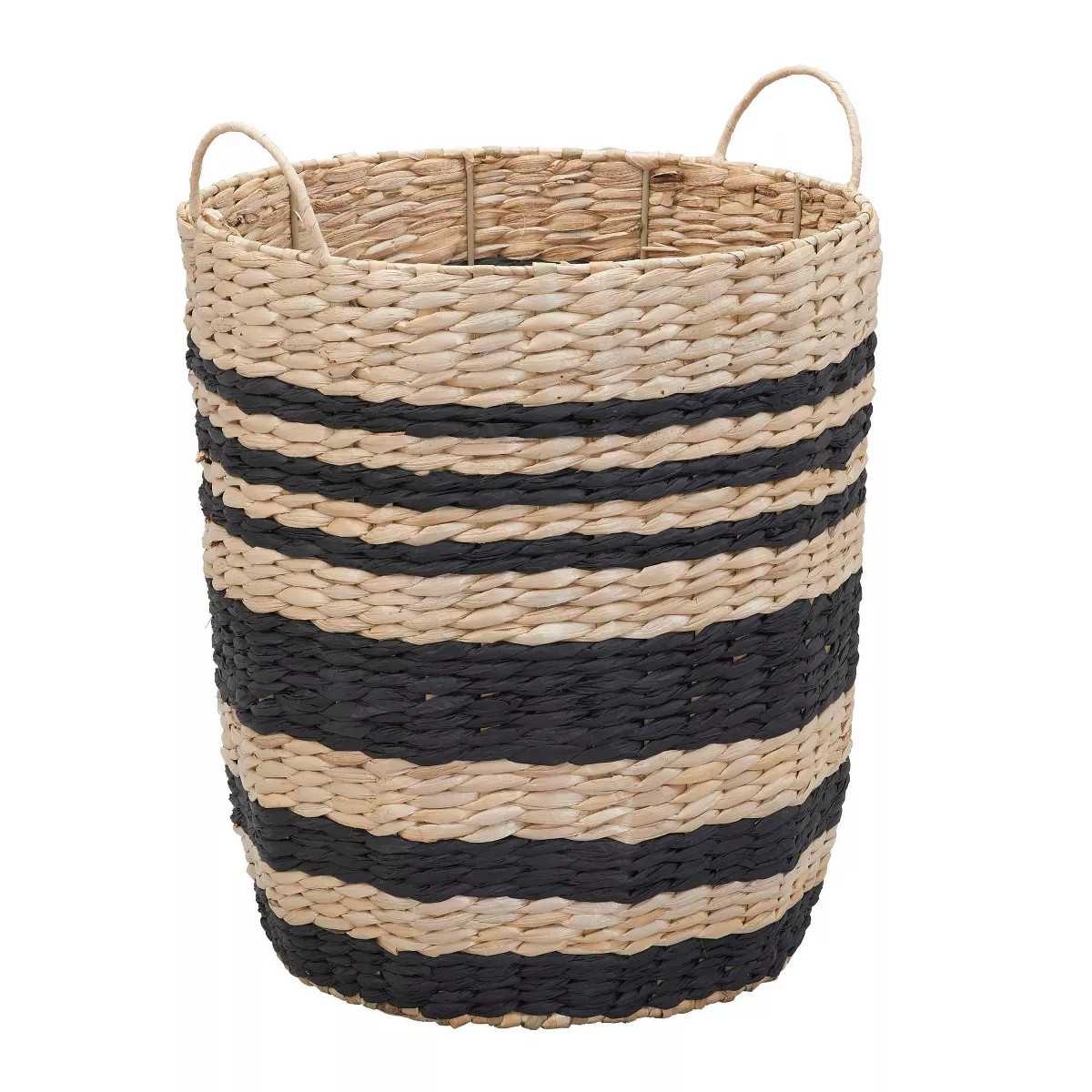 Household Essentials Multi-Band Basket with Handles Cattail and Paper Rope: Handwoven Tall Storag... | Target