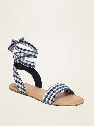 Lace-Up Ankle-Tie Sandals for Women | Old Navy (US)