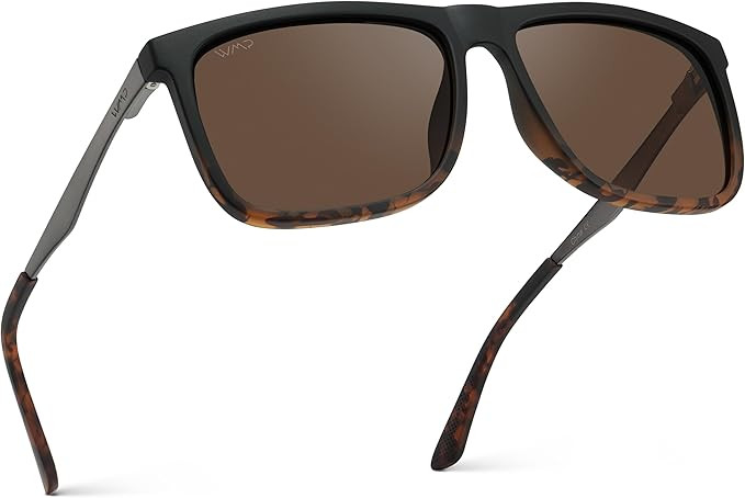 WMP Eyewear - Men's Polarized Flat Top Square Sunglasses | Amazon (US)