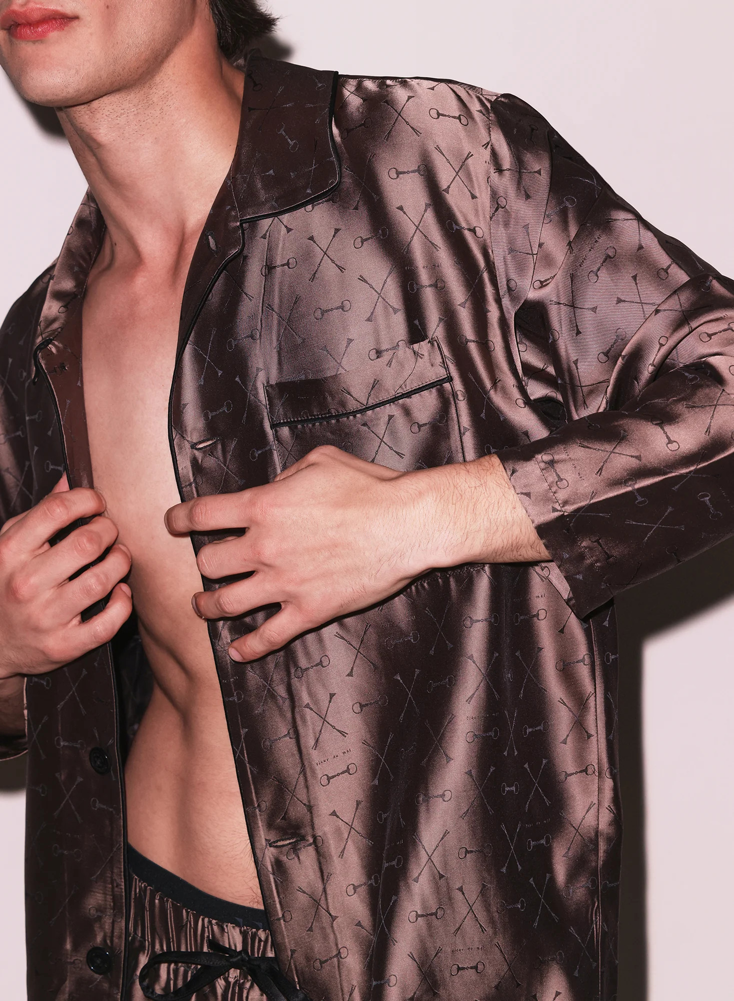 Men's Jacquard PJ Top | Fleur du Mal | Fleur du Mal