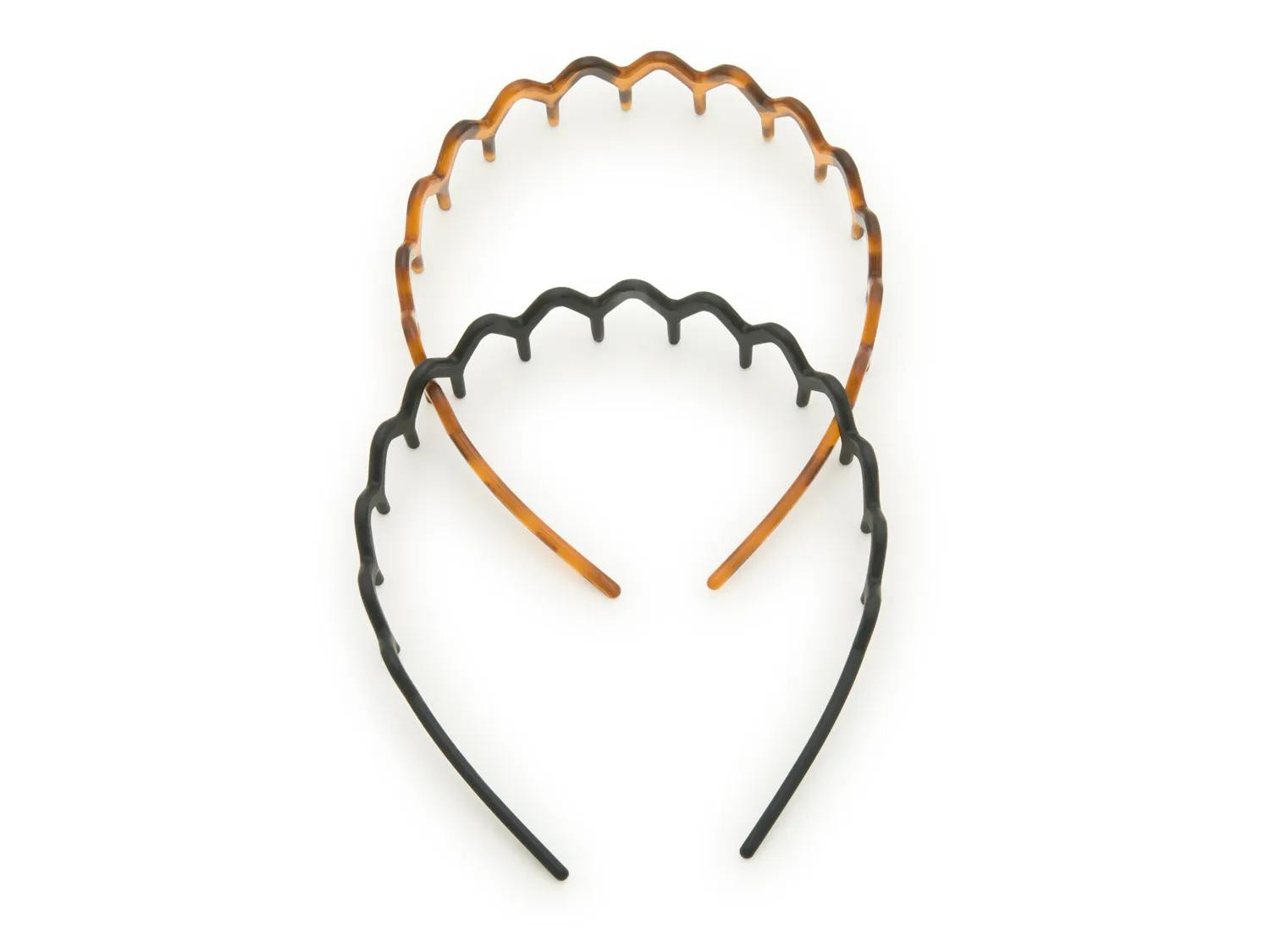 Kitsch ZigZag Headband Set 2 ct. | Women's | Black/Tortoise Shell | Size One Size | Hair Accessories | DSW