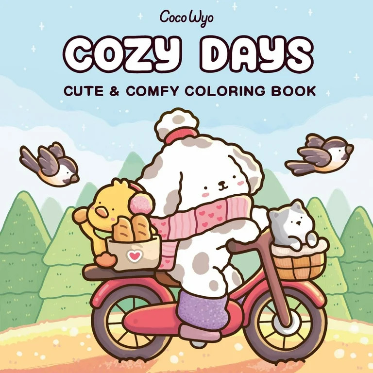 Cozy Days: Coloring Book for Adults and Kids, 96 pages (Paperback) | Walmart (US)