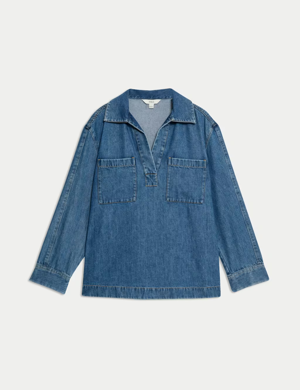Cotton Rich Denim Regular Fit Shirt | Marks & Spencer (UK)