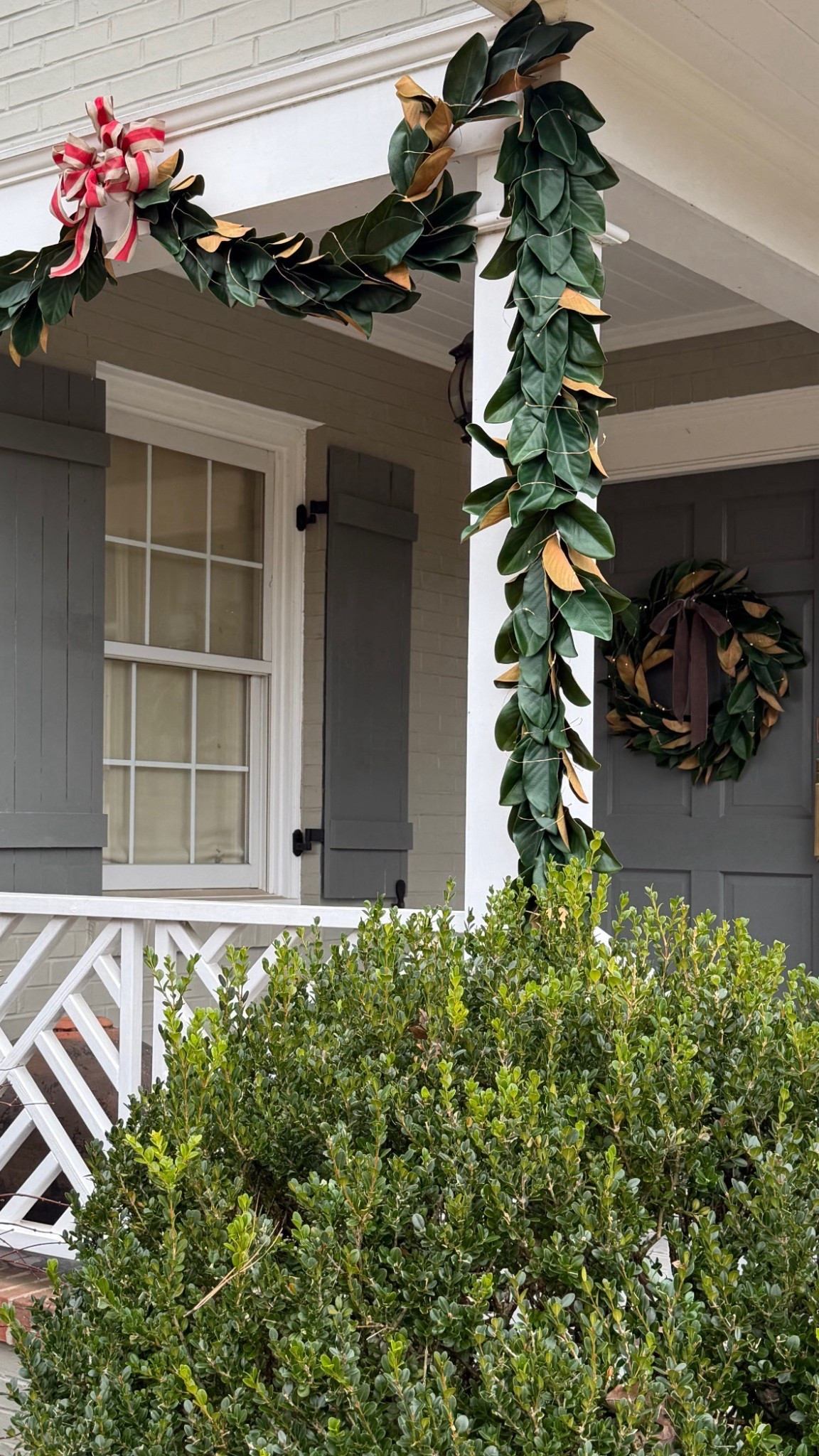 Loving my gorgeous magnolia wreath and magnolia garland from @cghunterhome. 
The wreath is currently on sale!

#MyCGH @Shop.LTK, #liketkit

Classic Christmas Decor | Ralph Lauren Christmas Decor | Grandmillennial Christmas Decor | outdoor magnolia wreath | outdoor magnolia garland   

#LTKSaleAlert #LTKHoliday #LTKHome