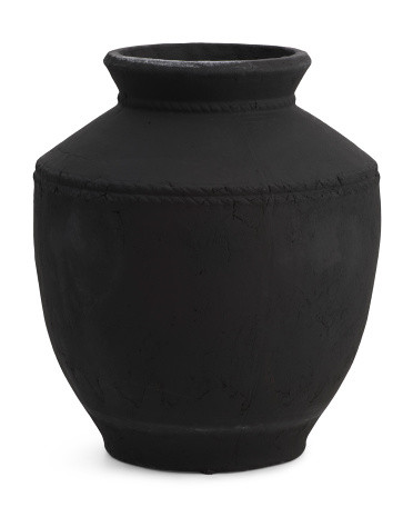 14in Textured Terracotta Urn Vase | Marshalls