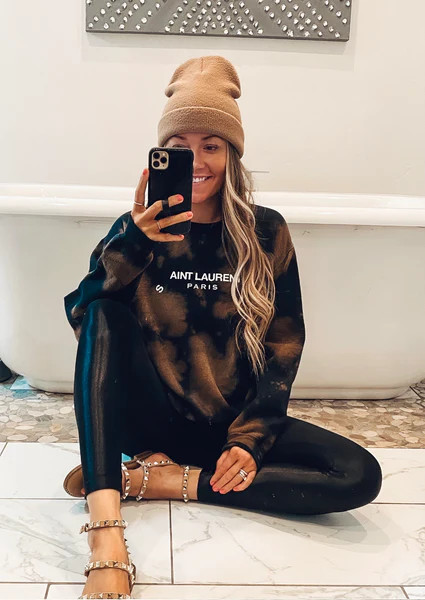 Ain't Laurent Black Splash Sweatshirt | Gunny Sack and Co