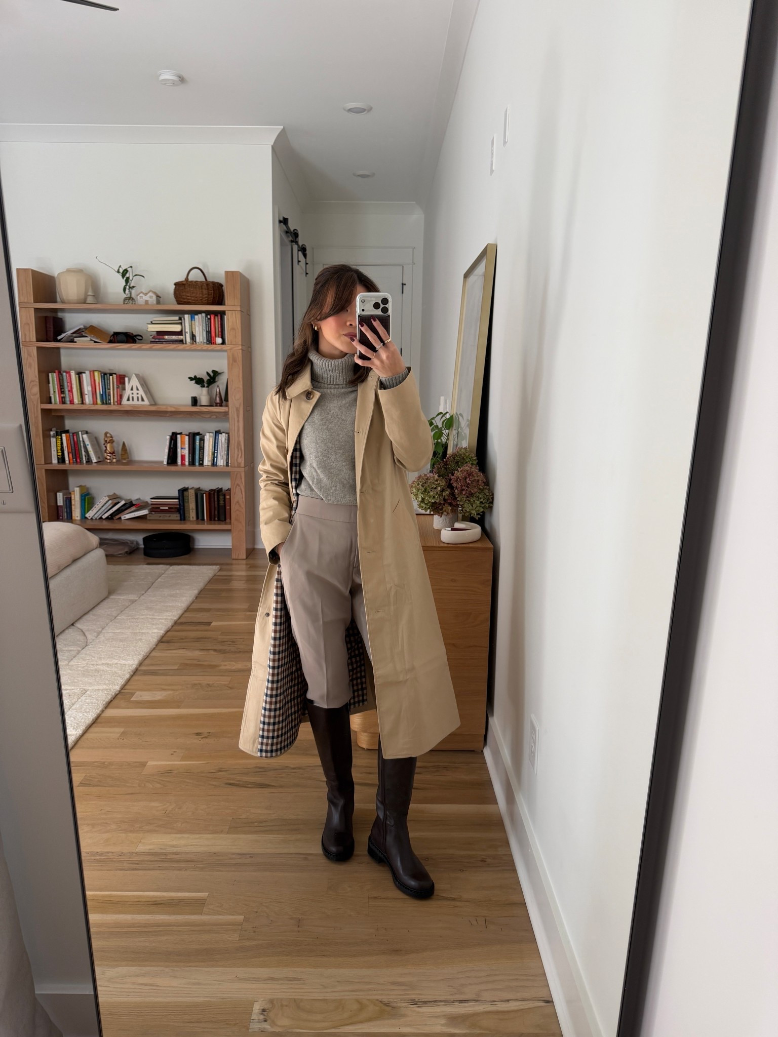 Sizing info: Sweater: XS in Warm Heather Grey, Pants: Size 0 in Morel Grey, Coat: XS in Light Kahki! petite fashion, get dressed with me, outfit inspiration, ootd, nashville outfit, Nashville influencer, petite style, vacation style, casual outfits, mom style, petite pants, winter dress, winter outfit, winter pants, winter outfit inpso, winter outfit idea, winter top, fall top, fall style, winter style, winter sweater, autumn sweater, cozy sweater, cold weather sweater, cold weather outfit, fall jeans, fall jacket, jacket, winter jacket, winter coat, Quince, Tall boots, Winter boots 

 

#LTKGiftGuide #LTKHoliday #LTKSeasonal