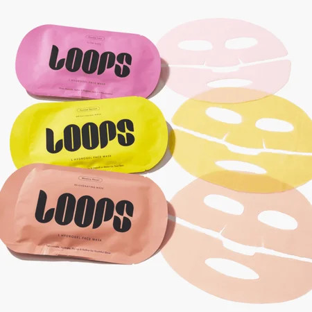 LOOPS Glow Gang Assorted Hydrogel Face Masks | 3 Glow-Boosting Korean Masks | All Skin Types | Walmart (US)