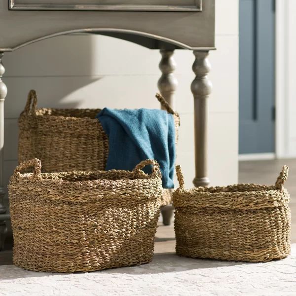 Arona 3 Piece Rattan Basket Set (Set of 3) | Wayfair North America