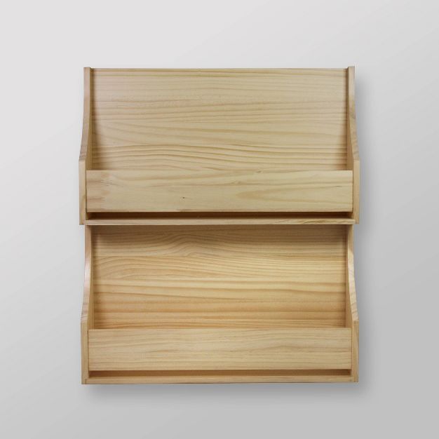 2 Tier Wood Book Shelf Natural - Pillowfort&#8482; | Target