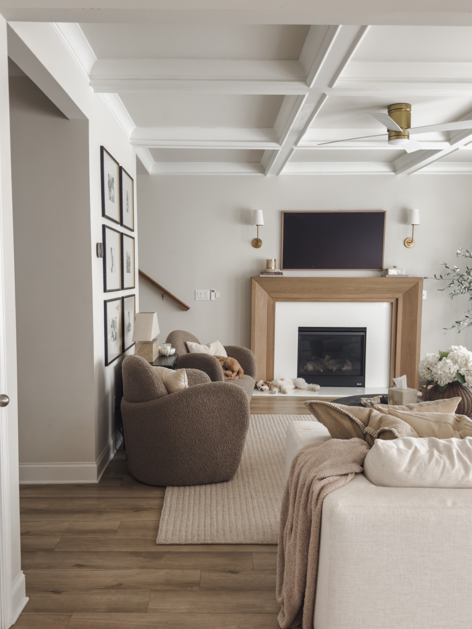 Light and air living room style for spring! Featuring quality over quantity finds from @Wayfair that will hold up well over time. 

Fireplace surround, sectional, furniture, wayfair finds, throw pillows, wool rugs, living room style, shop the look! 

#AD #wayfair #Wayfairpartner

#LTKSeasonal #LTKSaleAlert #LTKHome