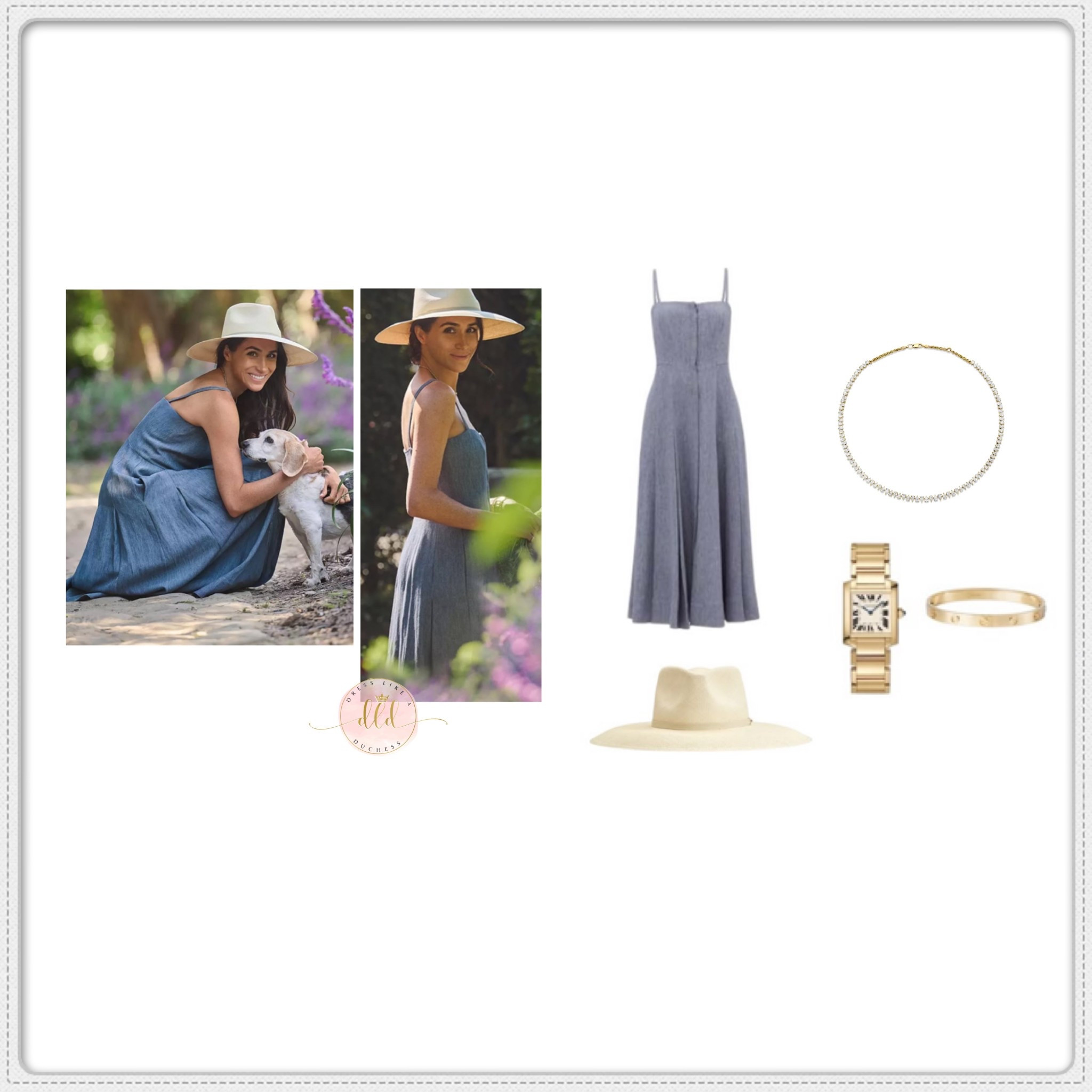 Meghan Markle on Netflix in denim dress by Gabriela Hearst Magritte Maxi Dress in Denim