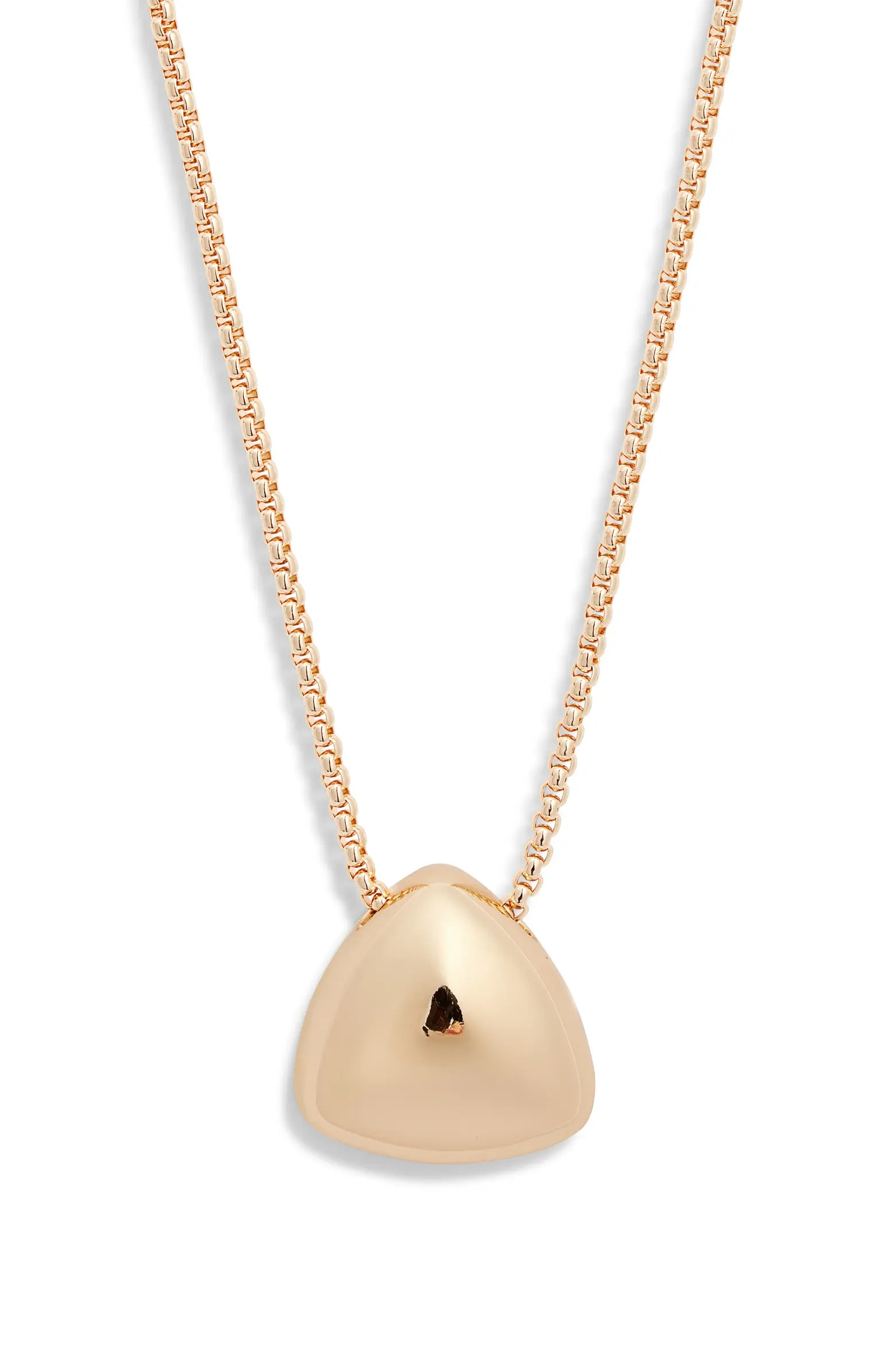 Open Edit Puffy Triangle Pendant Necklace | Nordstrom | Nordstrom