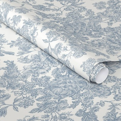 Toile Blue Floral Peel and Stick Wallpaper - Threshold™ | Target