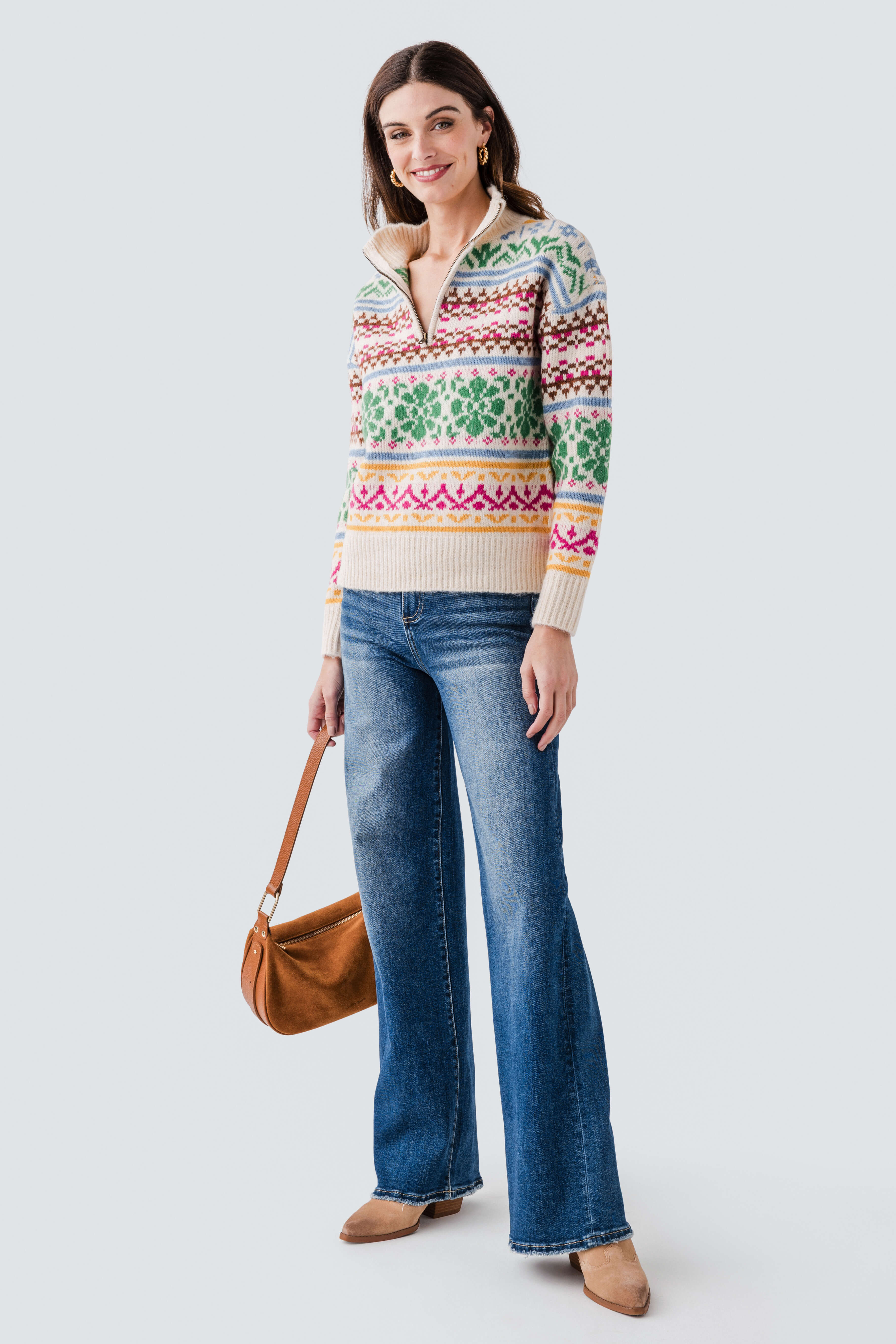 RD Style Urania Long Sleeve Troyer Neck Pullover | Social Threads