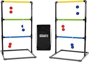 GoSports Ladder Toss Indoor & Outdoor Game Set with 6 Soft Rubber Bolo Balls and Travel Carrying ... | Amazon (US)