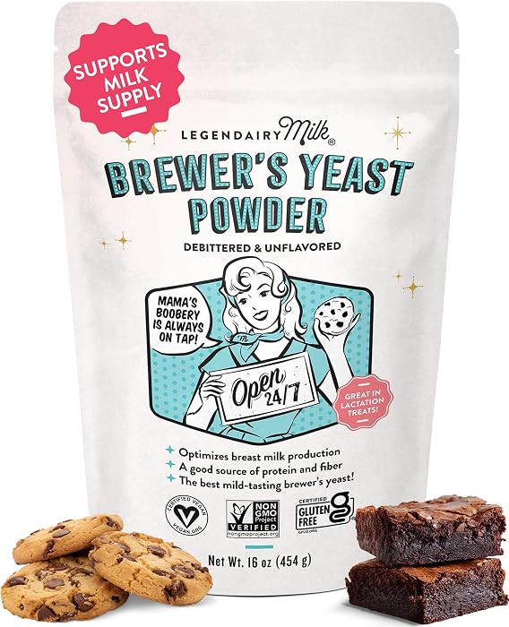 Legendairy Milk Debittered Brewer's Yeast Powder Lactation Support 16 oz | Amazon (US)