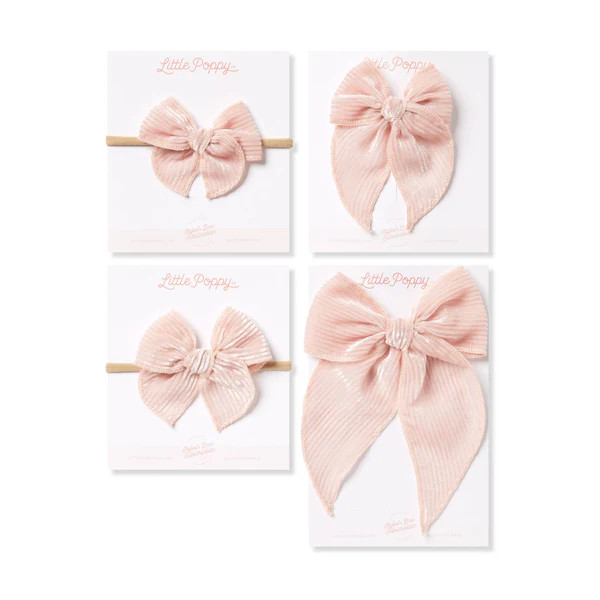 Pink Ribbed Velvet | Little Poppy Co