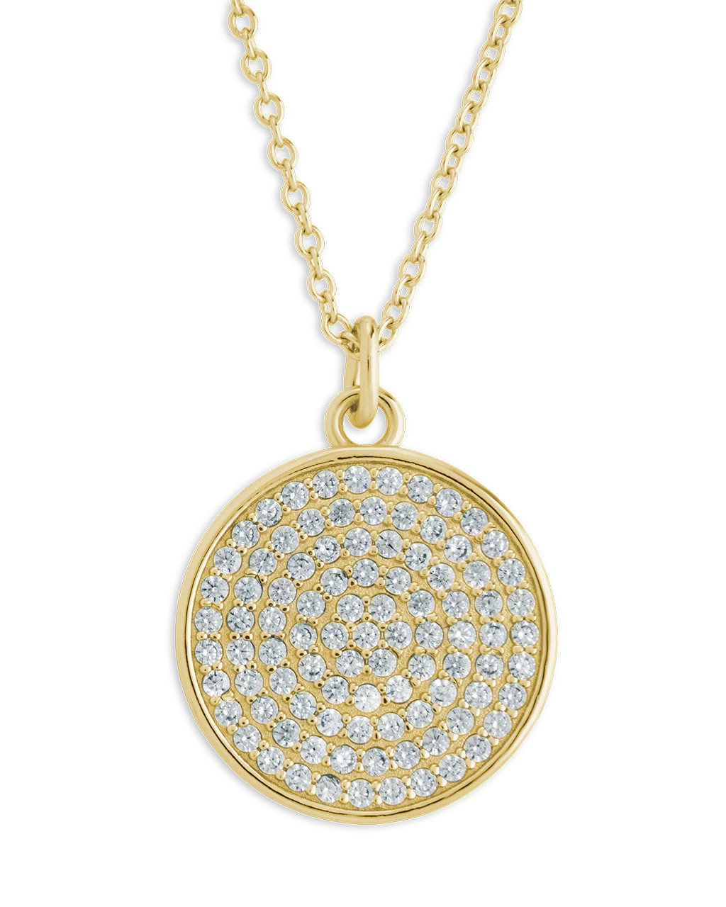 Pave CZ Circle Pendant | Sterling Forever