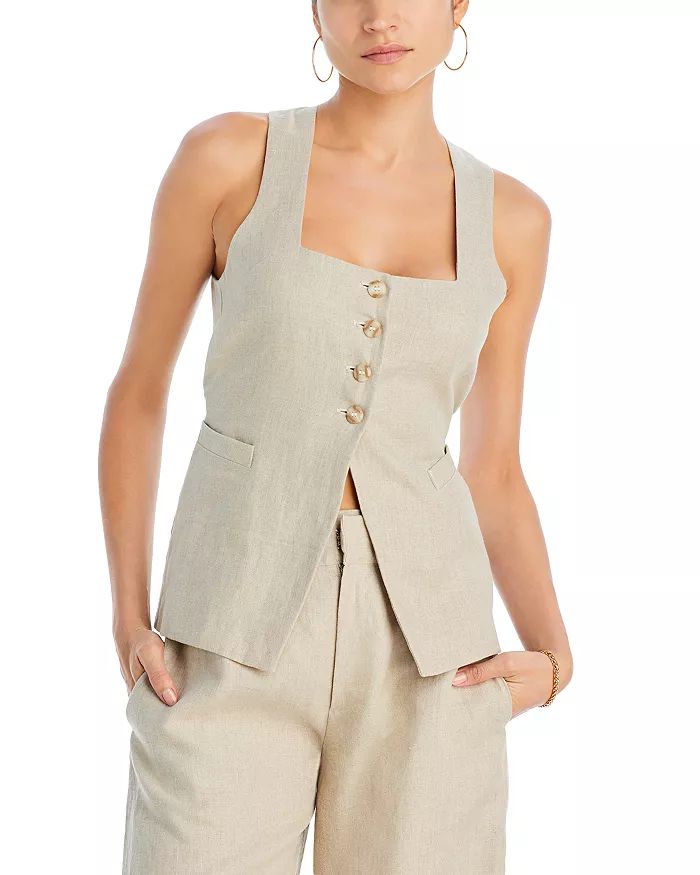 Maya Lined Button Front Vest | Bloomingdale's (US)