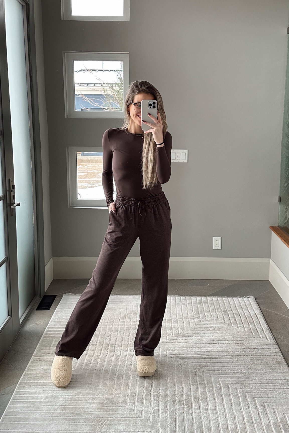 Comfy work from home fit 🧸

Both of these pieces are in that we made too much section!! Wearing a S in the top and a 6 in the bottoms! 

#LTKfitness #LTKwinter #LTKsale