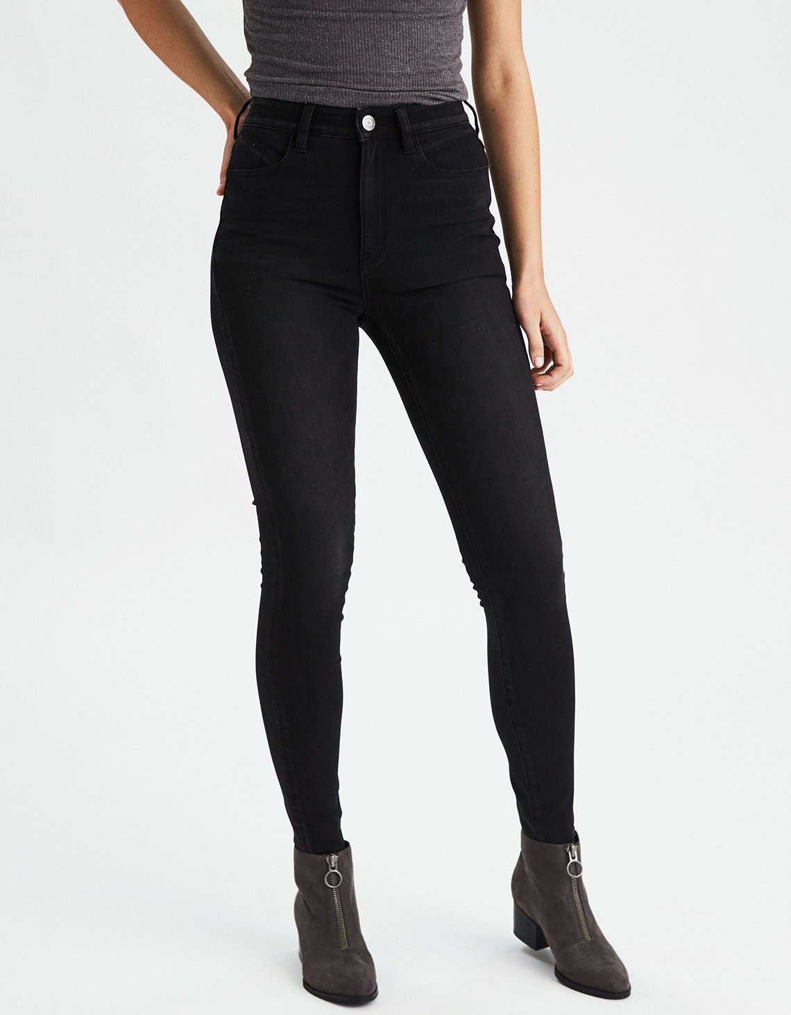 AE Super Soft Highest Waist Jegging, Black | American Eagle Outfitters (US & CA)