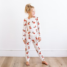 Halloween Bear Ribbed Two-Piece Long | Little Pajama Co.