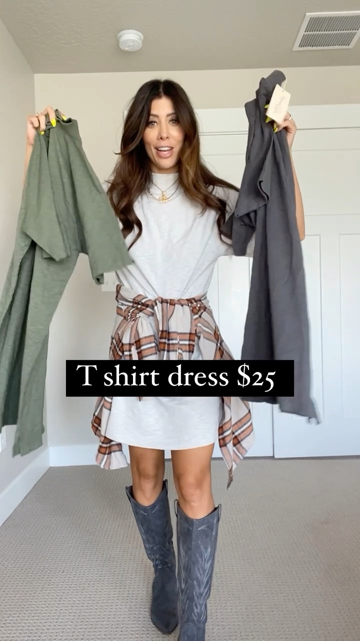 Elbow sleeve t shirt dress sales