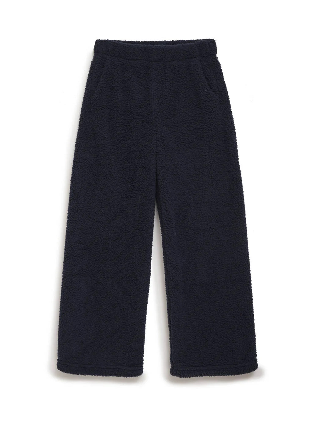 Double Faced Sherpa Palazzo Pant in New Navy | AVO