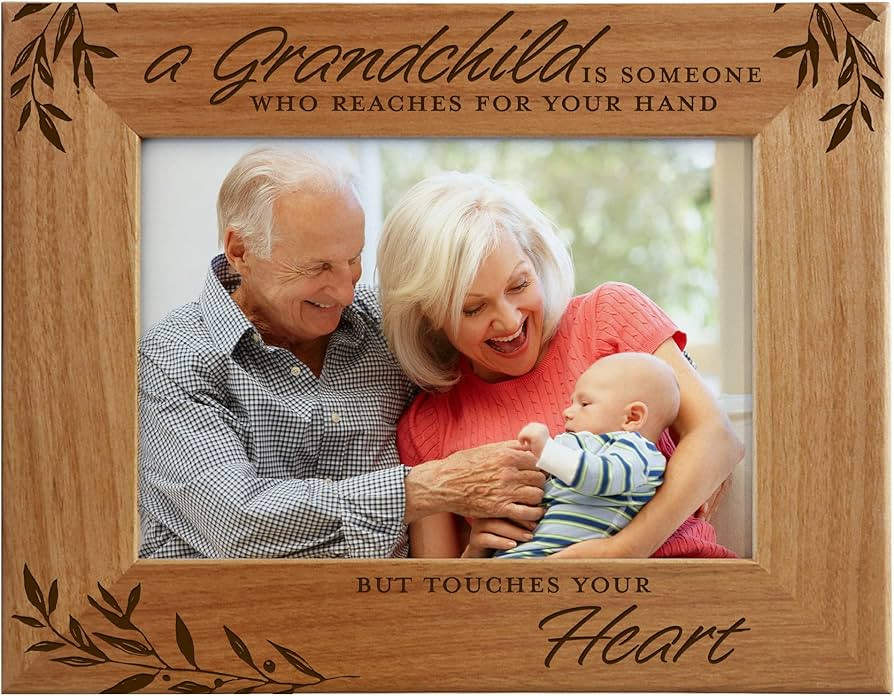 Grandparent Gifts | A Grandchild is Someone Who Reaches For Your Hand But Touches Your Heart | Ne... | Amazon (US)