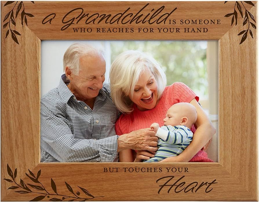 A Grandchild is Someone Who Reaches For Your Hand But Touches Your Heart - Engraved Natural Wood ... | Amazon (US)