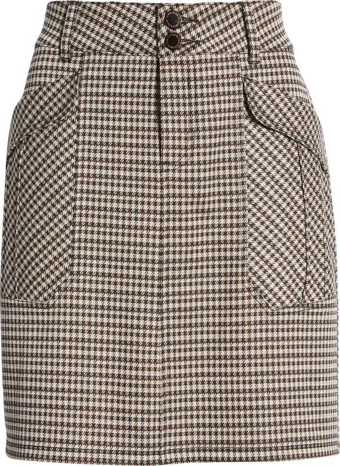 Wit & Wisdom 'Ab'Solution Houndstooth Ponte Utility Skirt | Nordstrom | Nordstrom
