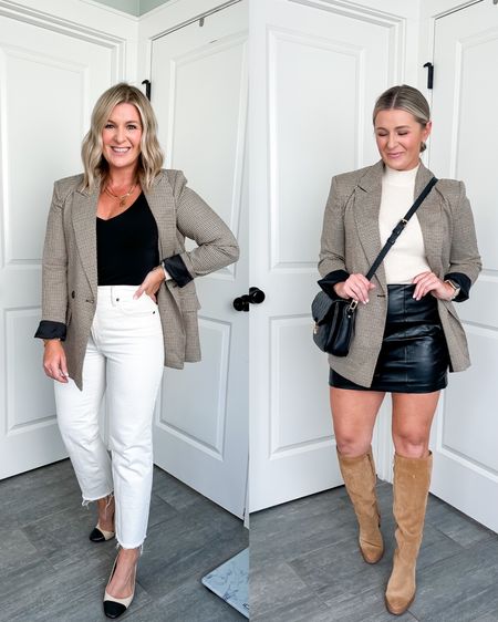 One blazer styled two ways. I’m obsessed with both looks but I can’t wait to hear which one is your favorite!

Linked my blazer and a great look for less! Be sure to check out both. 

#LTKfindsunder100 #LTKSeasonal #LTKfindsunder50