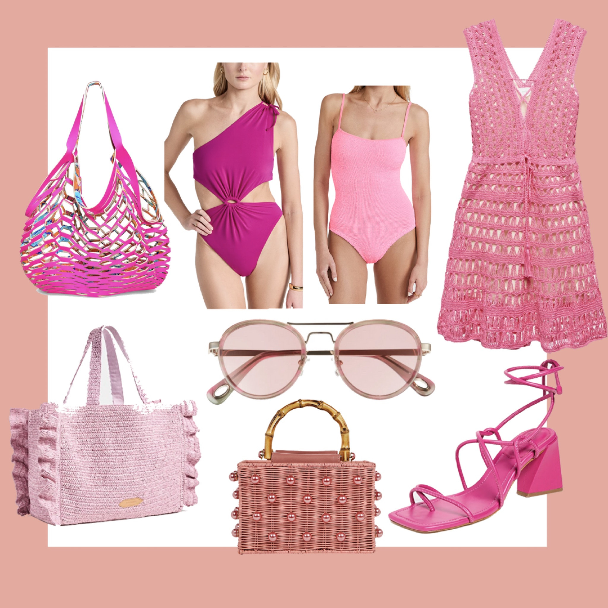 Pink pink pink!! Loving all of these vacation finds as we approach spring

Pink beach bag, beach bag under $100, pink sandals, vacation outfits , pink clutch , pink sunglasses, pink one piece swimsuit , one piece swimwear , cutout swim, bachelorette style , beach vacation , honeymoon , bathing suits , bathing suit cover up , resort wear 

#LTKswim #LTKtravel #LTKSeasonal