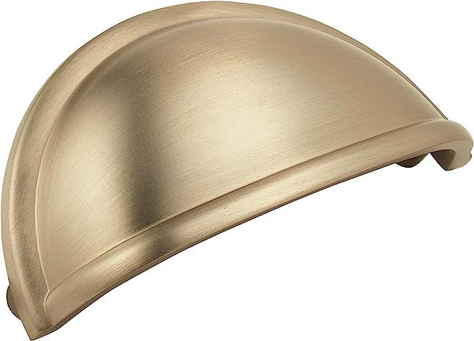 Cup Pulls 3 in (76 mm) Center-to-Center Golden Champagne Cabinet Cup Pull - 10 Pack | Amazon (US)