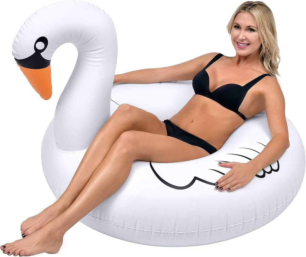 GoFloats Swan Party Tube Inflatable Raft, Float In Style (for Adults and Kids) | Amazon (US)