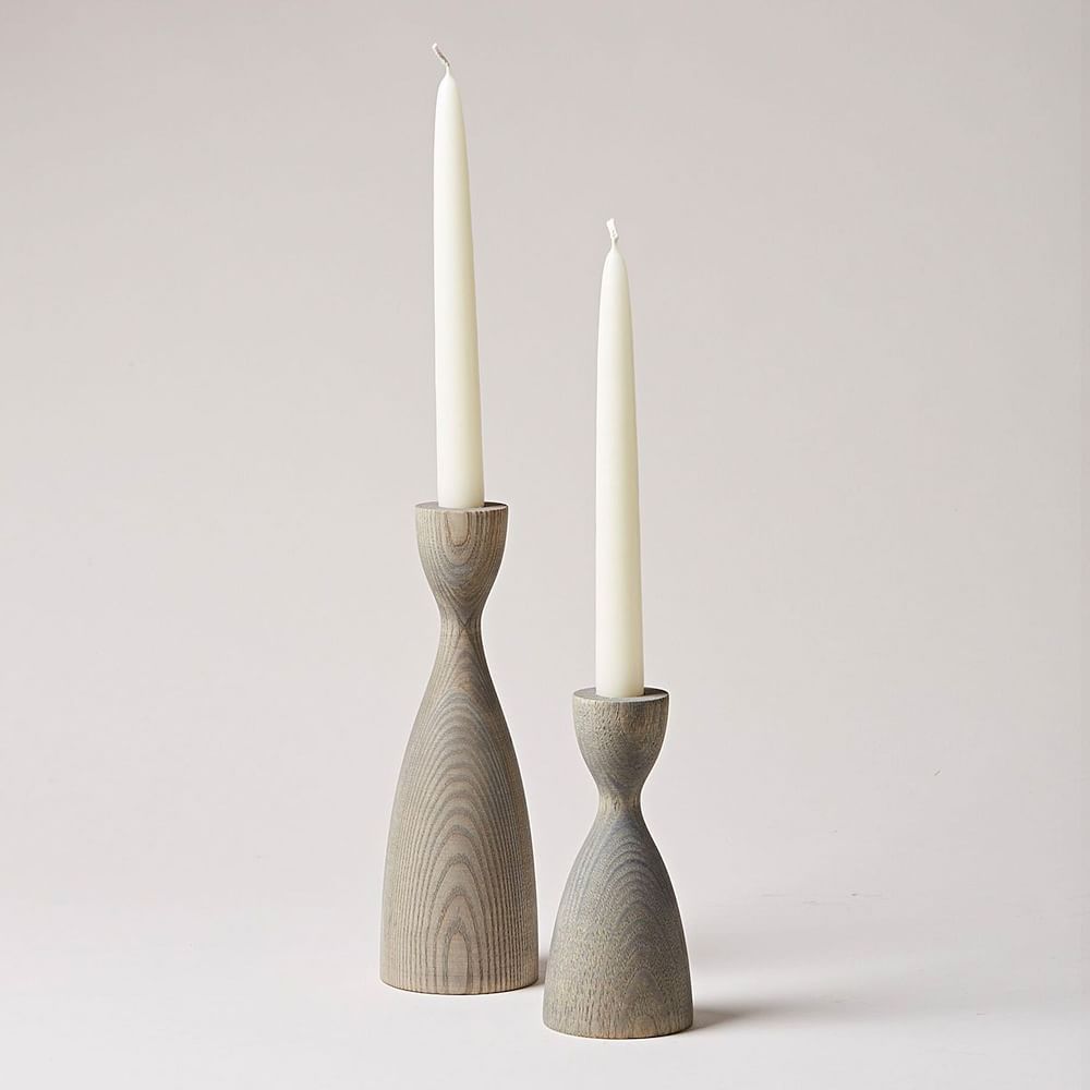 Pantry Candlestick, Small, Gray | West Elm (US)