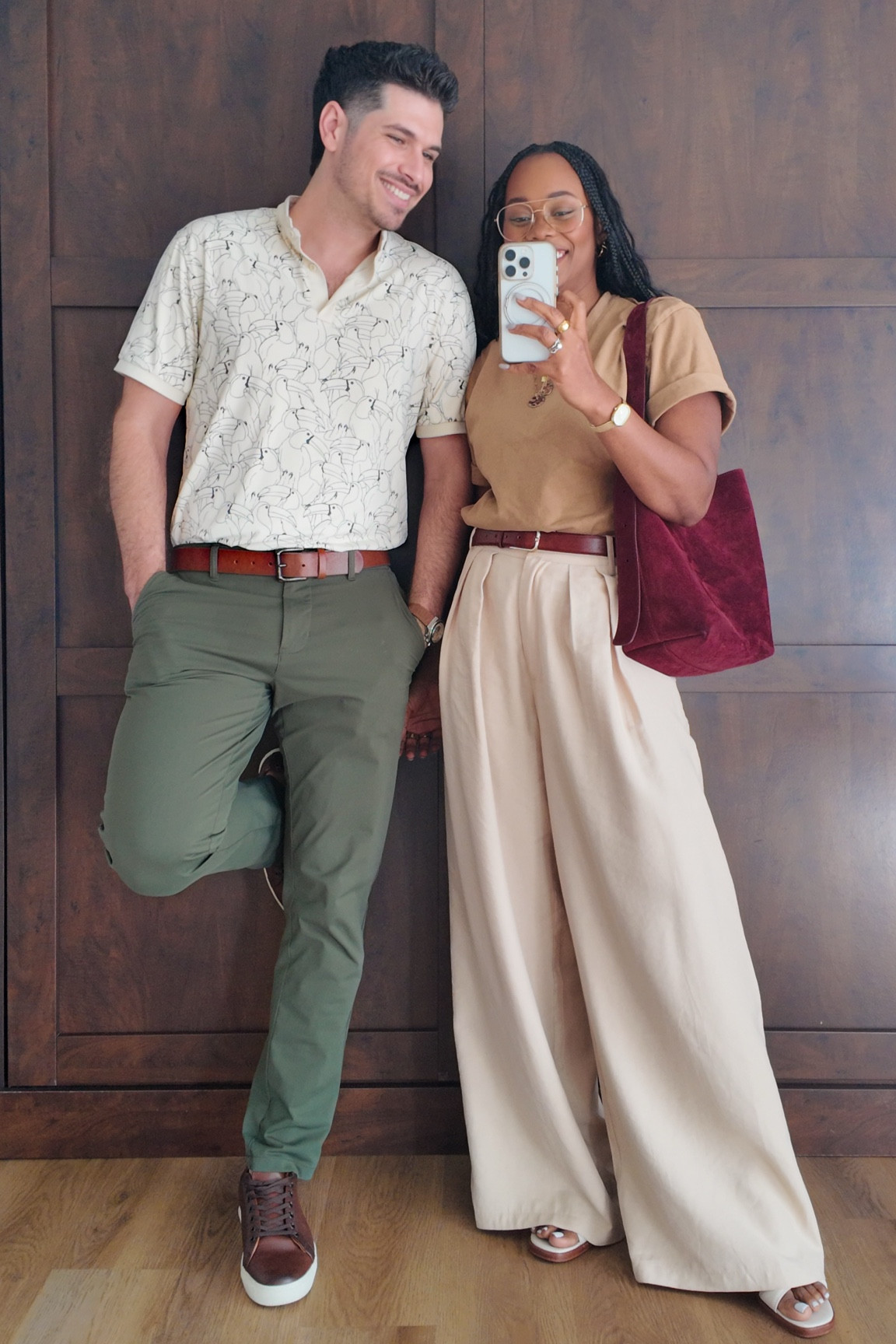 Looks who’s here :) He’s obsessed with Mantra collarless polos. (They’re great to dress up and down) and I’m obsessed with these beige slacks. The drapery is perfect. 

#LTKMens #LTKStyleTip