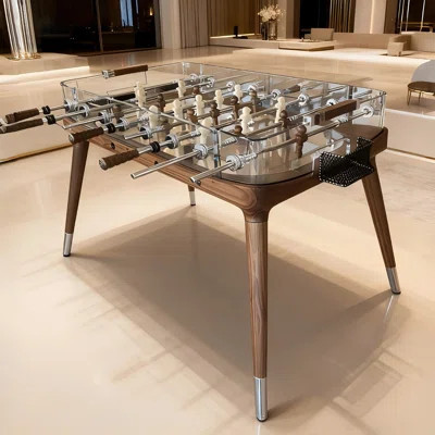 High-end Minimalist Walnut Solid Wood Foosball Table | Wayfair North America