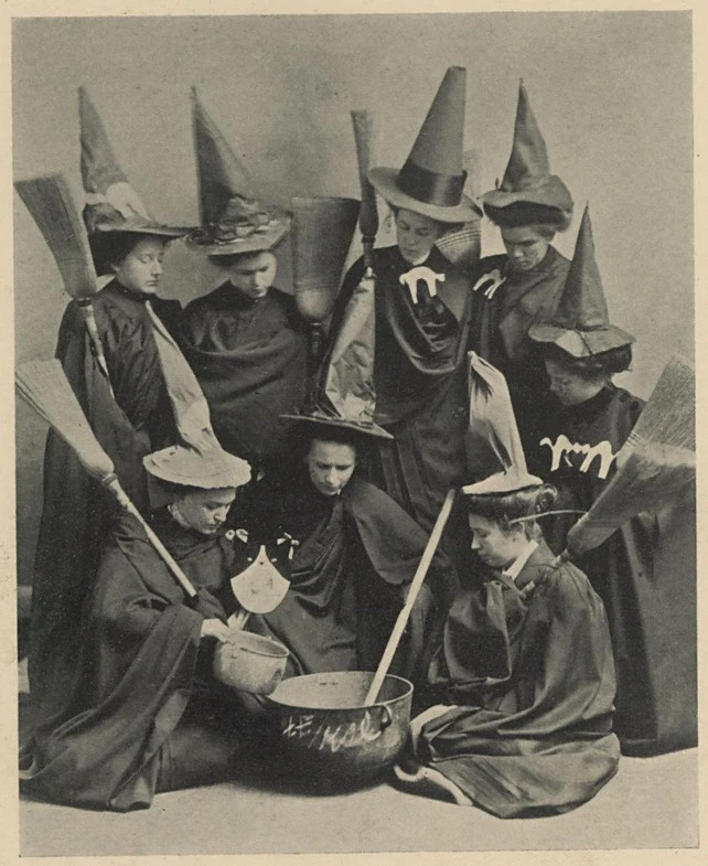 New Giclée Art Print Antique Halloween Costumes Witches Stirring Up Trouble c. 1900 8 X 10 | Etsy (US)