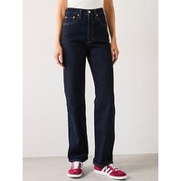 Levi'S Women'S Ribcage Full-Length Jeans - Small Course - Blue | Very (UK)