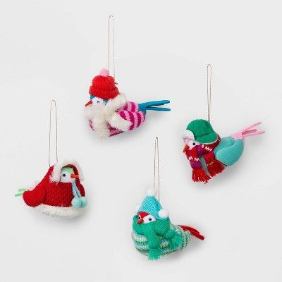 4ct Mini Birds Christmas Ornament Set - Wondershop™ | Target