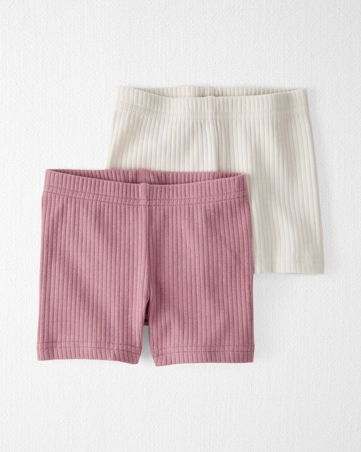 Baby Organic Cotton Ribbed Pedal Shorts | Carter's