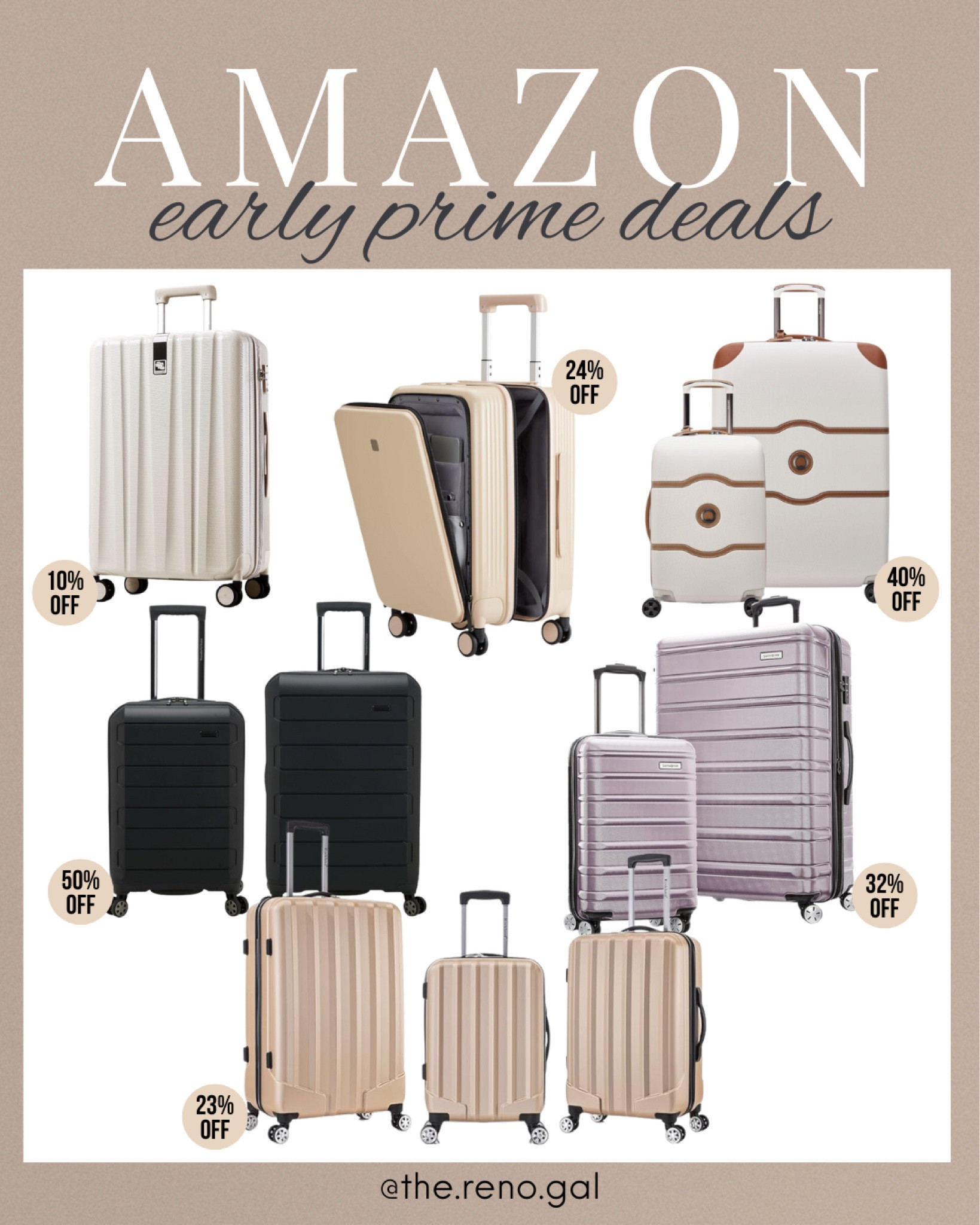 Early Amazon Prime Deals! Suitcase sale! Best travel cases. Best suitcases  

#LTKTravel #LTKSummerSales #LTKSaleAlert