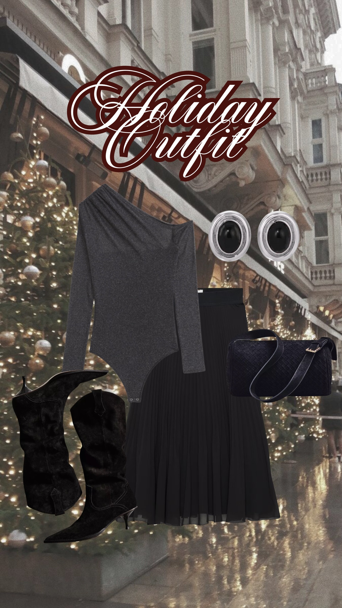 Monochromatic black holiday party outfit idea! You could layer tights for extra warmth!

Holiday outfits, holiday style, holiday party outfit 

#LTKFindsUnder100 #LTKStyleTip #LTKHoliday