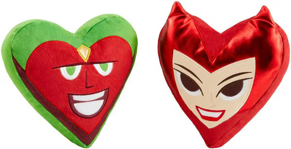 MARVEL 's Valentine Scarlet Witch & Vision Hearts Plush Squeaky Dog Toy, Medium, 2 count - Chewy.... | Chewy.com