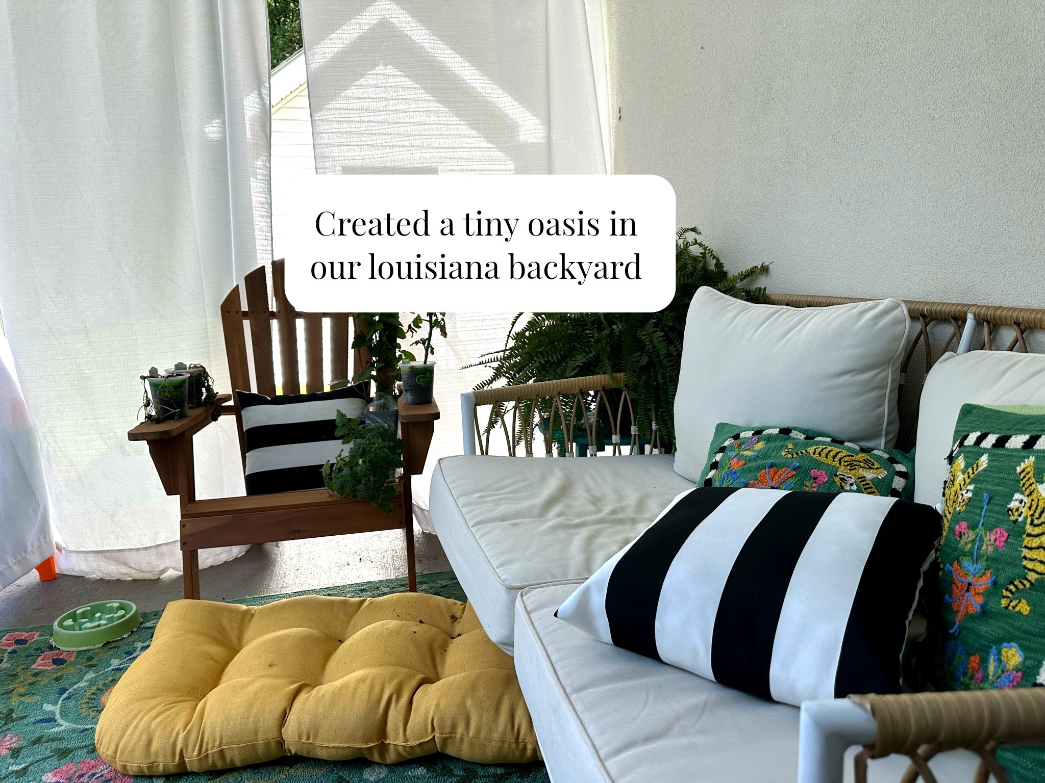Cozy southern patio space, but make it easy to clean and budget friendly.

#LTKselfcare #LTKHome #LTKSaleAlert